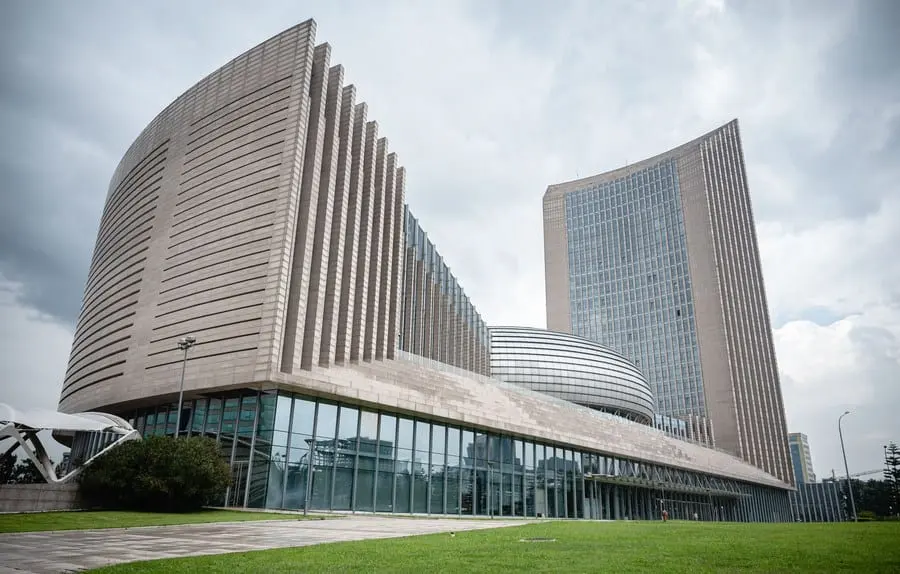 The African Union headquarters building in Addis Ababa
