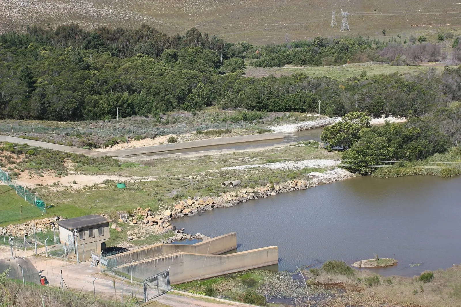 Theewaterskloof Dam outside Cape Town, a key source of the city's water